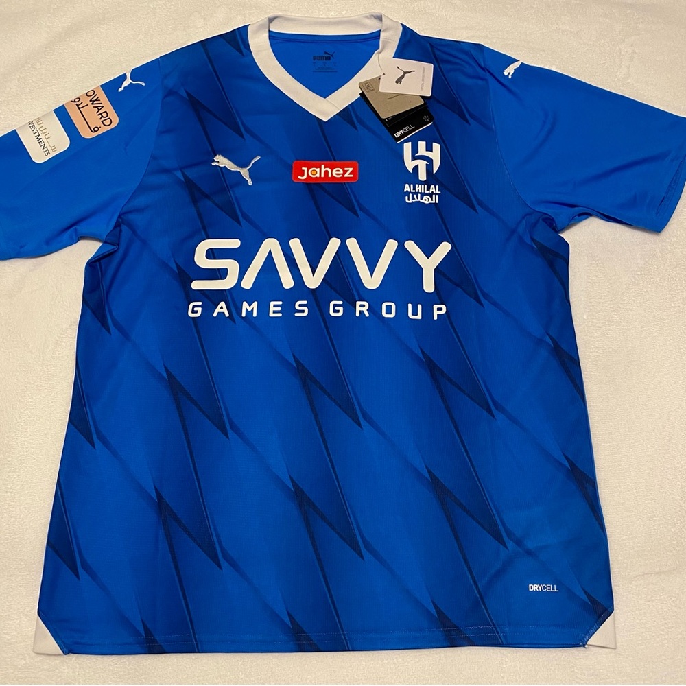 Puma Blue and White Savvy Games Jersey